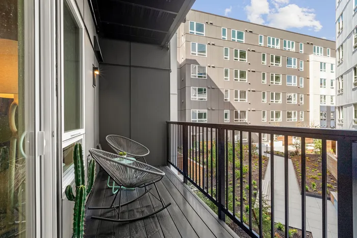 Private balconies in select units