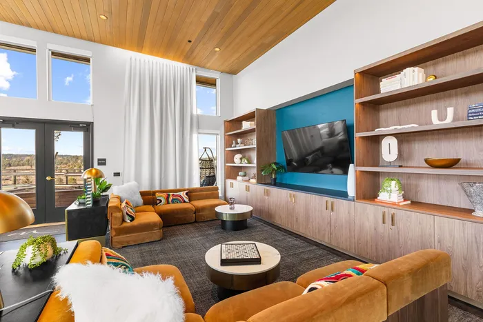 Secondary clubroom area with TV