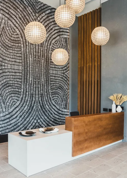 high-end lobby entrance at modera germantown apartment homes for rent in nashville tennessee