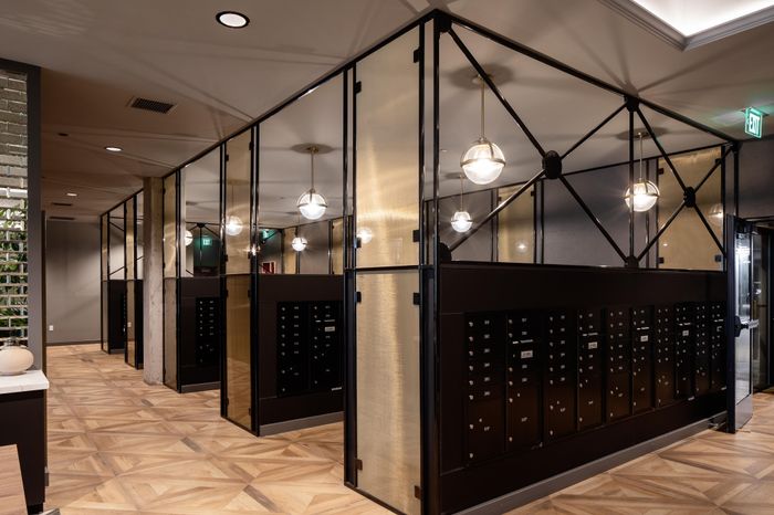 mail room space at modera art park apartment homes for rent in denver colorado