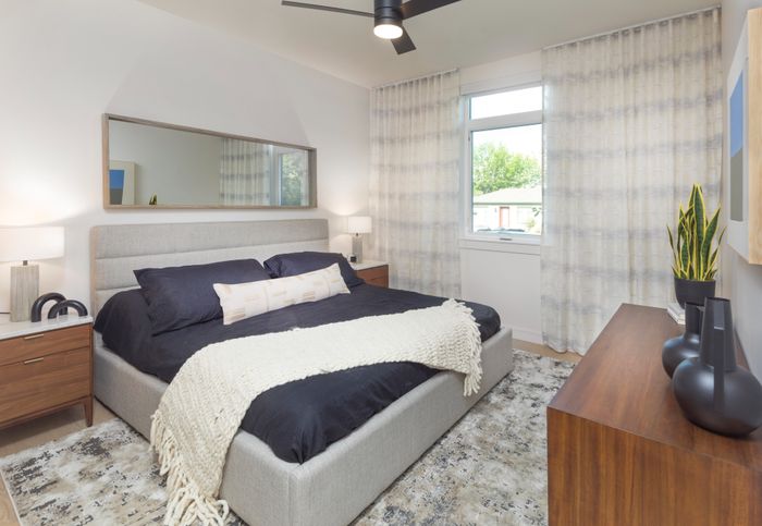 large bedroom with window and natural light modera cherry creek apartment homes for rent in denver colorado