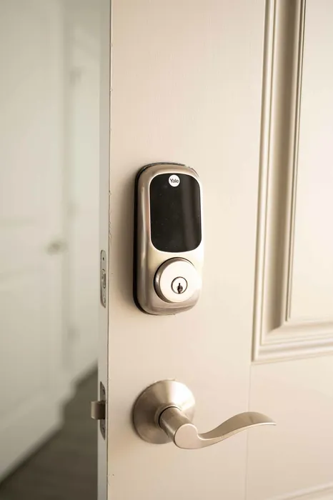 Smart locking doors for easy access at Amavi Sherrills Ford single-family homes