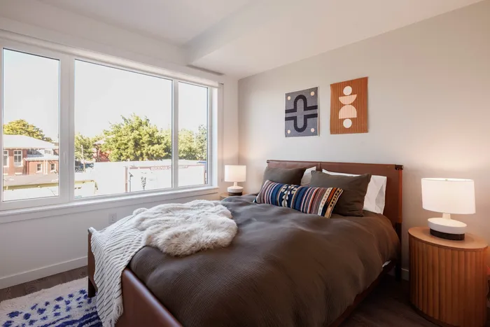 spacious bedrooms with oversized windows and tons of natural light