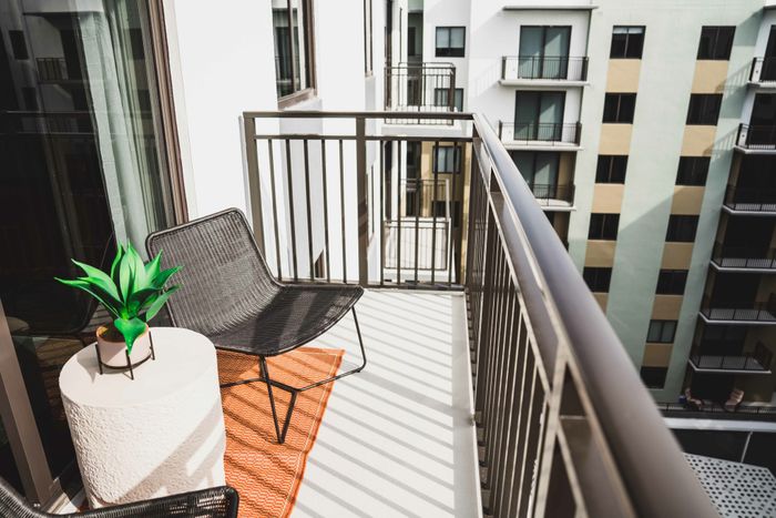 private patios with courtyard views