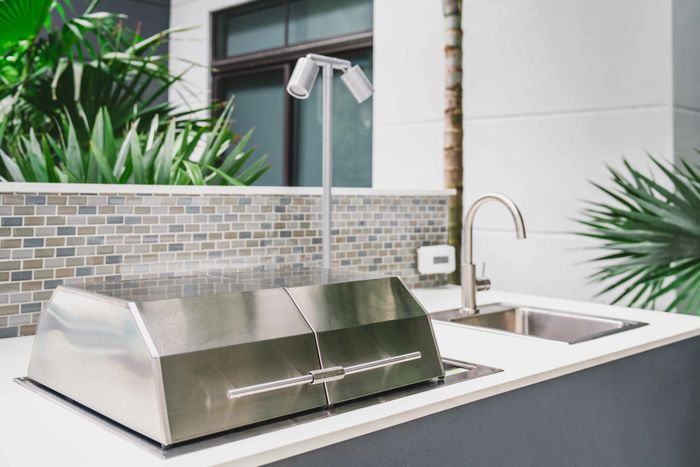 outdoor grilling station