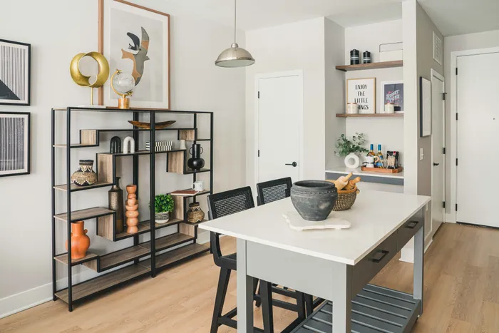 dining area on kitchen island