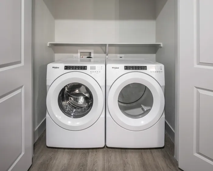 In-home front load washer and dryer unit
