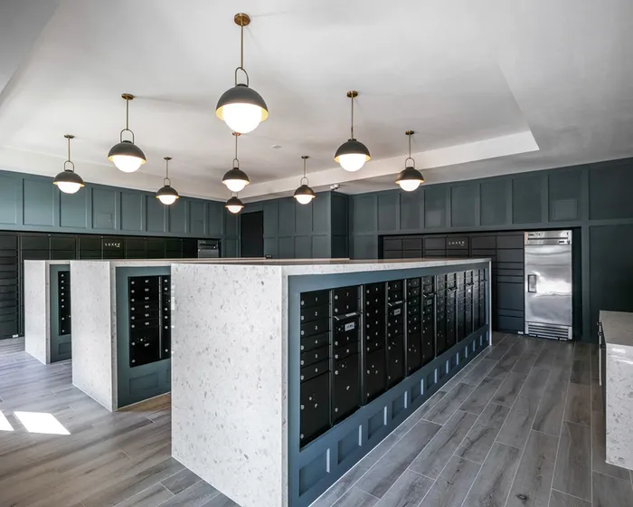 on-site mailbox sorting room for convenient mail collection
