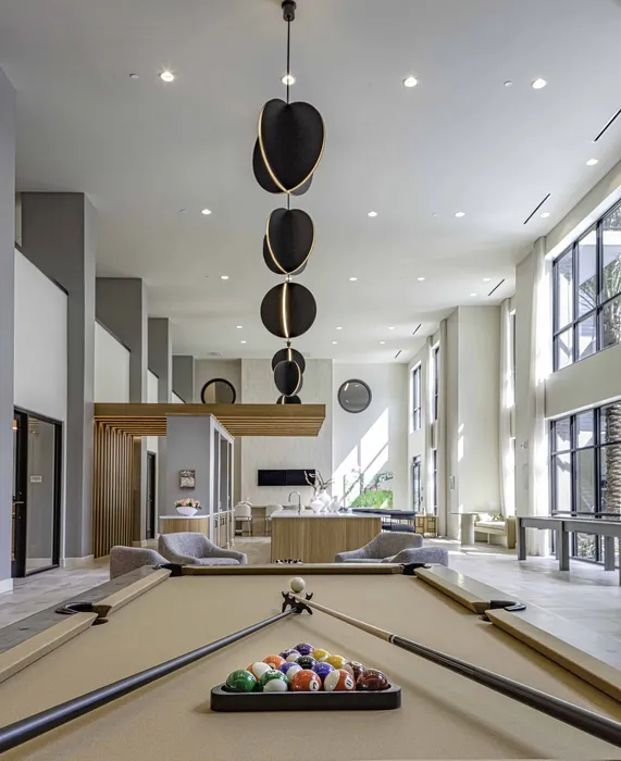 gaming lounge with pool table