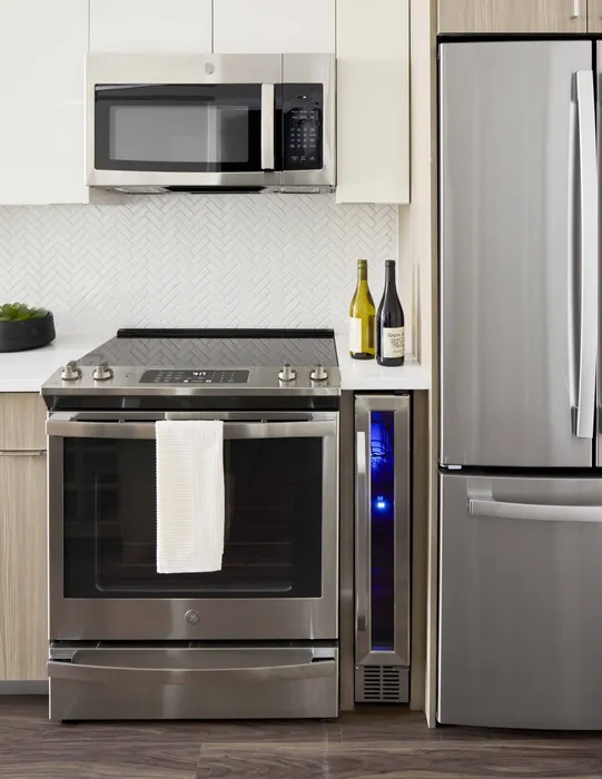 stainless steel high-end appliances