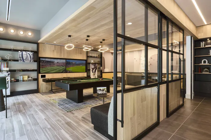 hotel lobby with lounge are entertainment area at modera clarendon