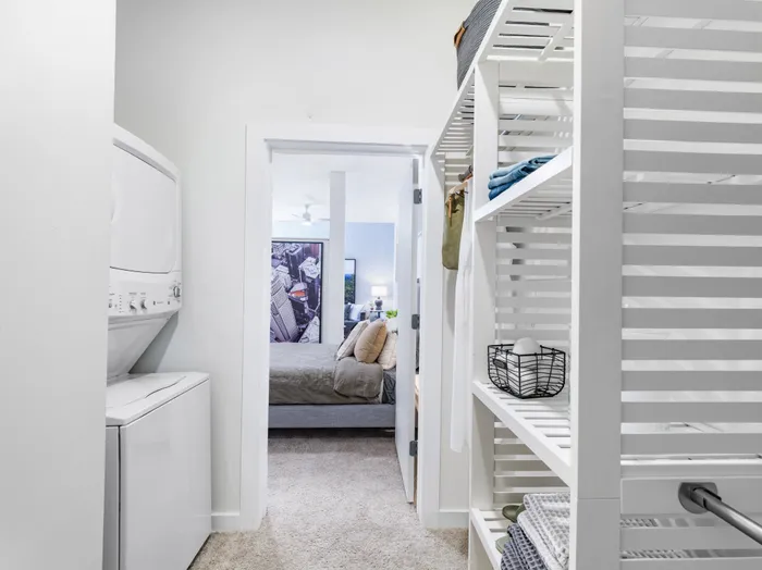 washer and dryer in closet room alister uptown apartment homes for rent in charlotte nc
