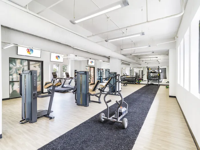 large fitness center with weight and aerobic equipment alister uptown apartment homes for rent in charlotte nc