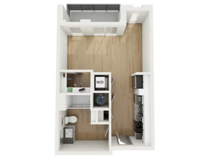 S4 Studio Floor Plan | 2501 Beacon Hill | Kansas City, MO Apartments