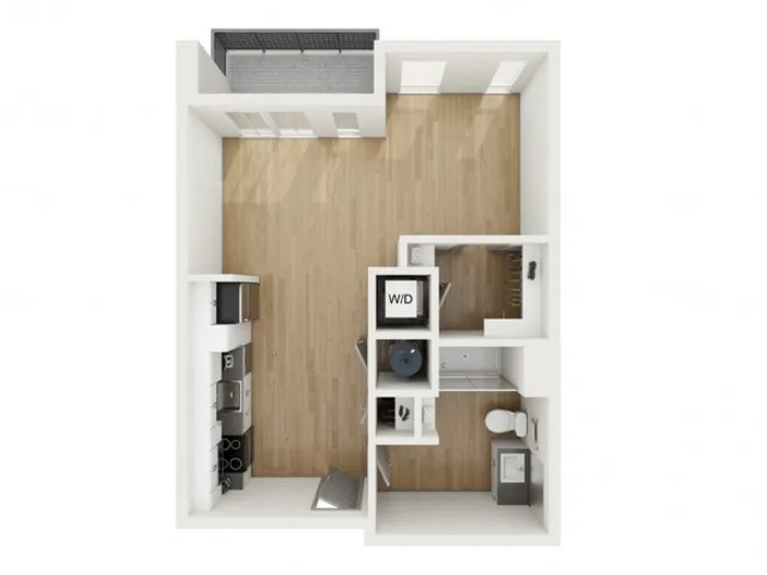 S2 Studio Floor Plan | 2501 Beacon Hill | Kansas City, MO Apartments