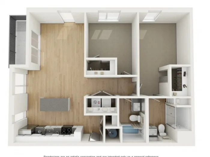 B5 Two Bedroom Floor Plan | 2501 Beacon Hill | Kansas City, MO Apartments