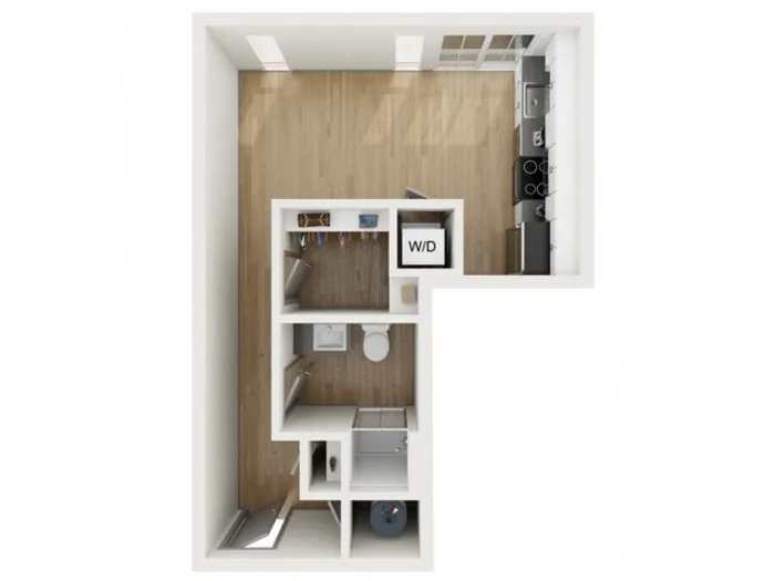 S3 Studio Floor Plan | 2501 Beacon Hill | Kansas City, MO Apartments