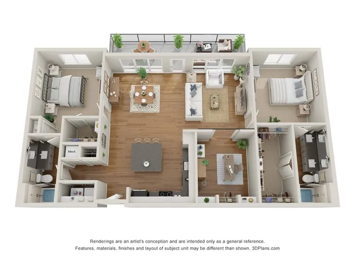 Two Bedroom Penthouse w/Den - PH