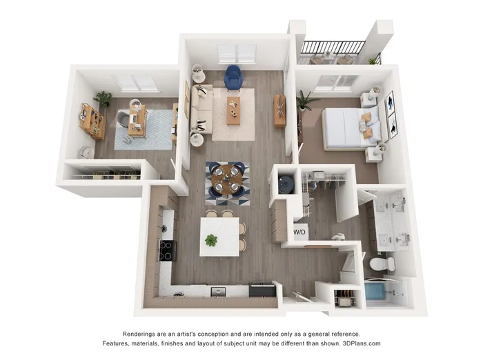 One Bedroom w/ Flex Den - B1