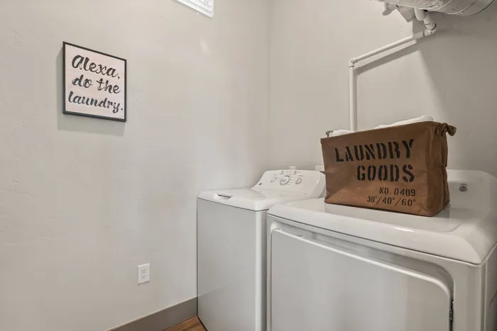 Full size washer and dryer inside each home at Modern Craftsman Black Cat
