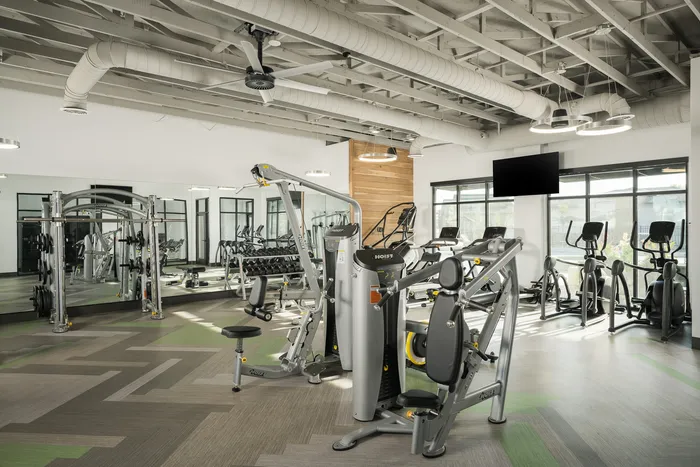 Weight Machines in Gym at Modern Craftsman Ten Mile homes in Meridian, ID
