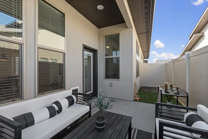 Private enclosed backyard inside a home at Modern Craftsman Black Cat