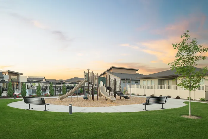 Playground at Modern Craftsman Black Cat homes in Meridian, ID