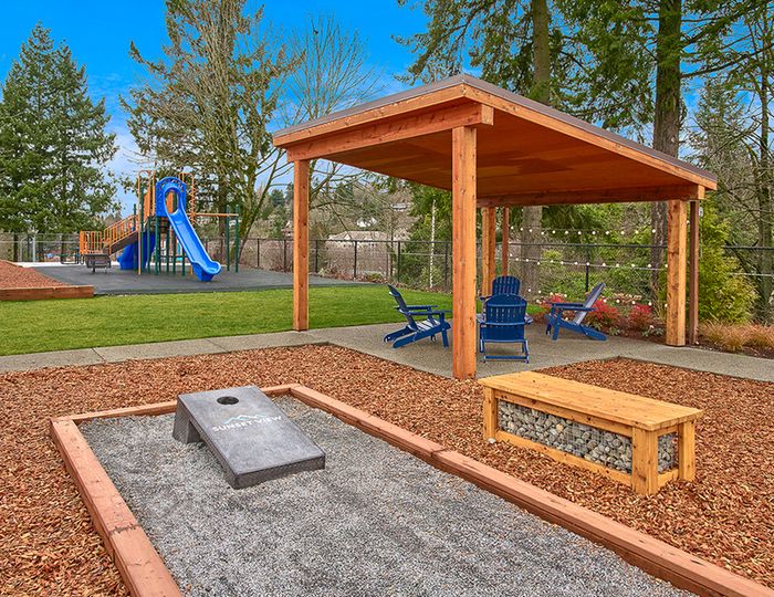 Renton Apartments-Sunset View Corn Hole with Nearby Playground and Fire Pit
