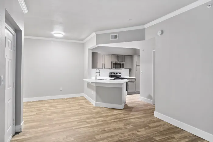 Saratoga Ridge Apartments Kitchen & Living Room