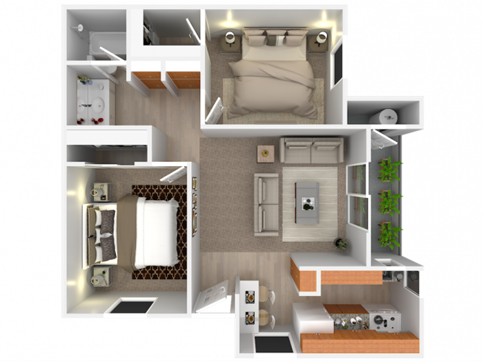 2 Bedroom; 1 Bath; Upstairs