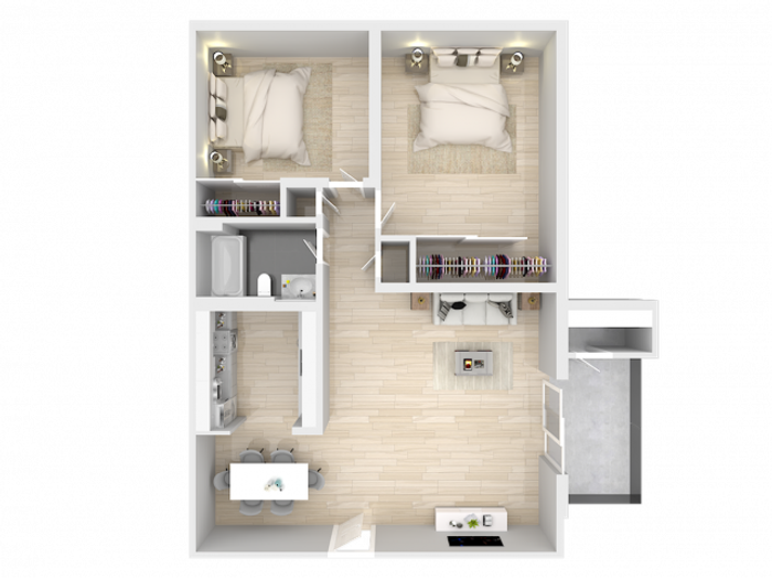 2 Bed 1 Bath