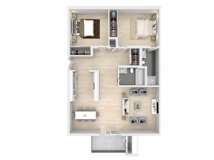 2 BEDROOM 2 BATH