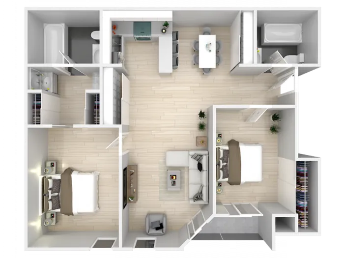 2 Bedroom 2 Bath