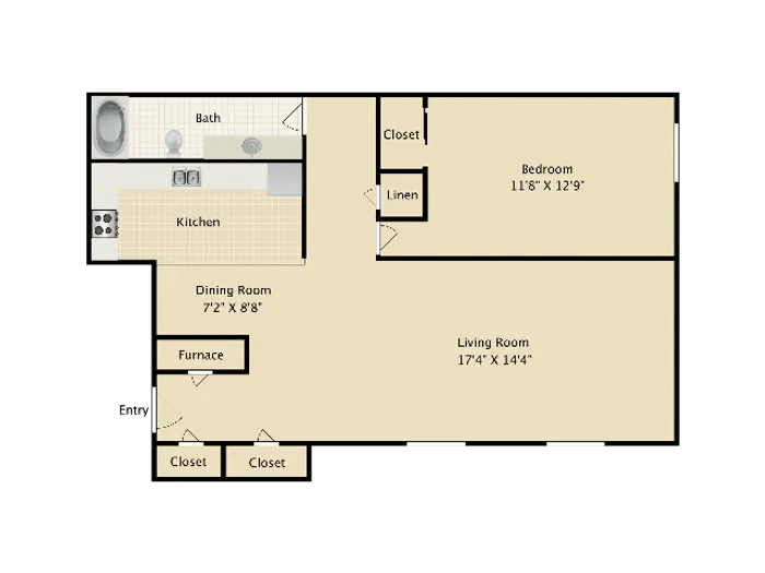 One Bedroom/One Bath