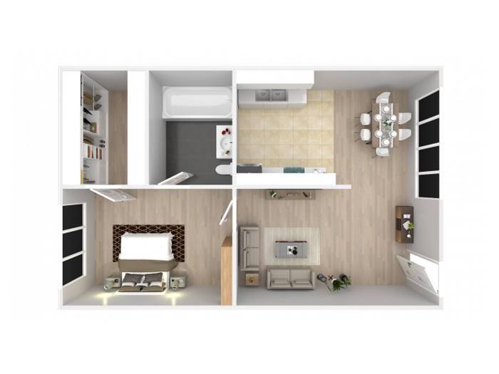 1 bedroom 1 bath