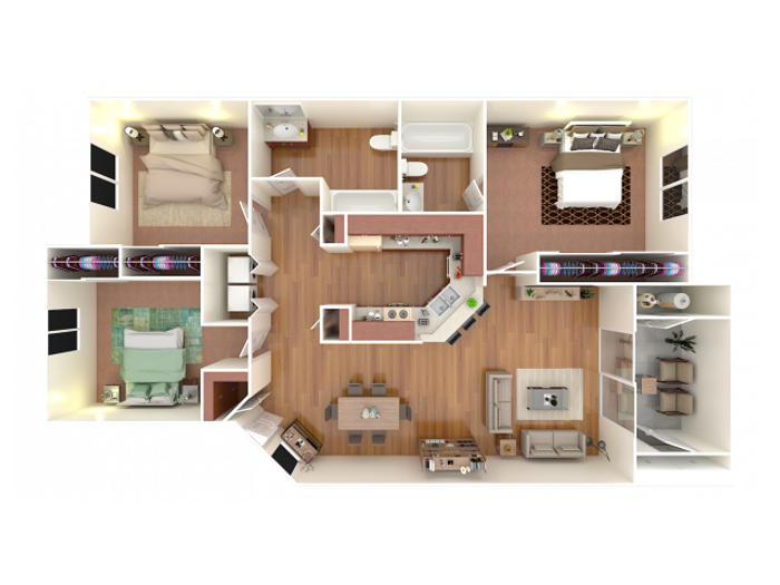 3 BED 2 BATH