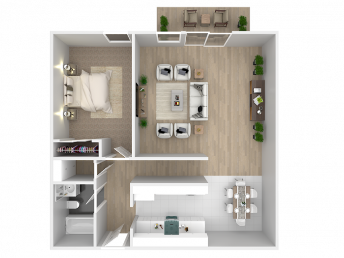 1 BEDROOM 1 BATH