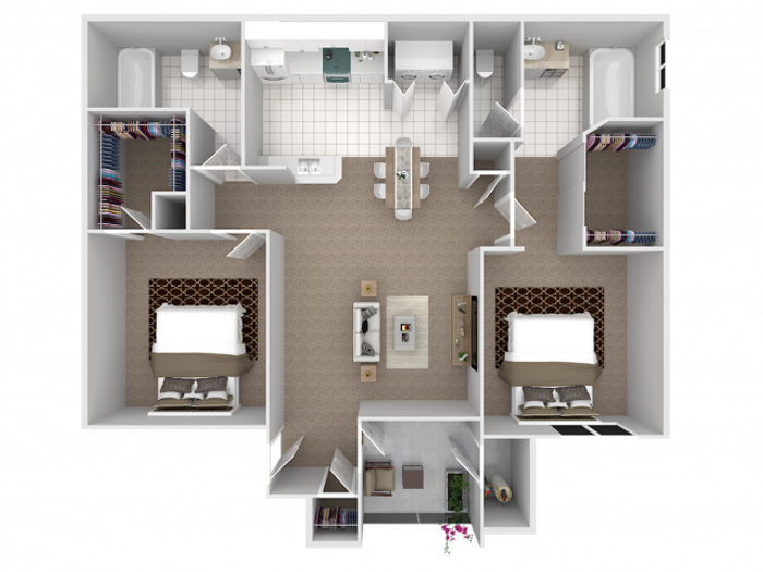 2 Bedroom 2 Bath