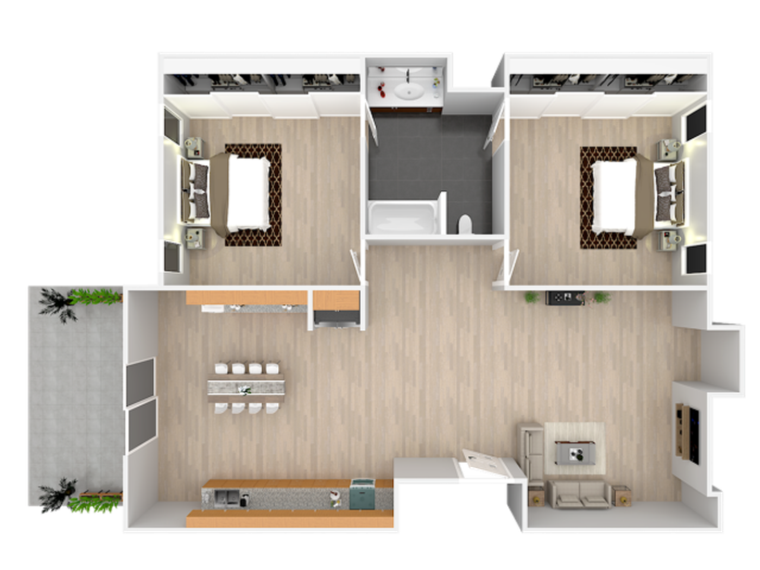 2 Bedroom 1 Bath