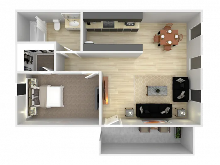 1 BED 1 BATH