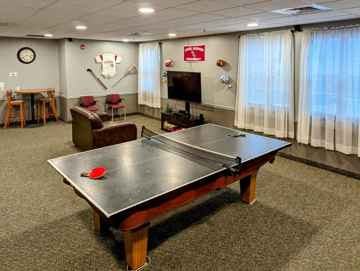 Game Room with ping pongs