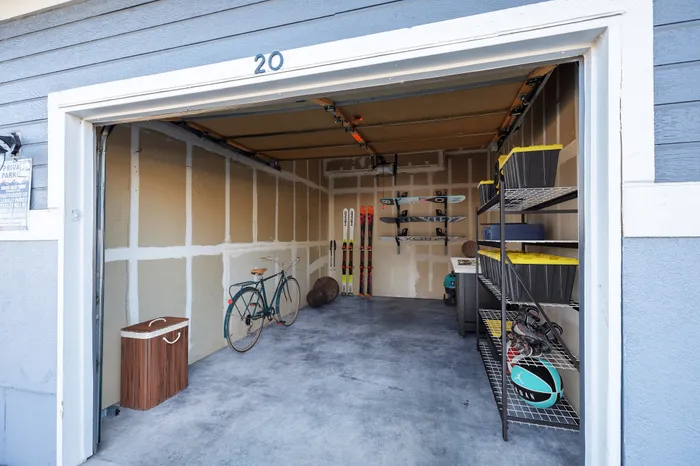 Virtually staged photo of the garage