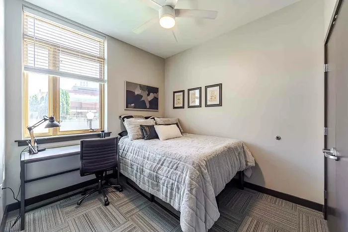 Bedroom with desk