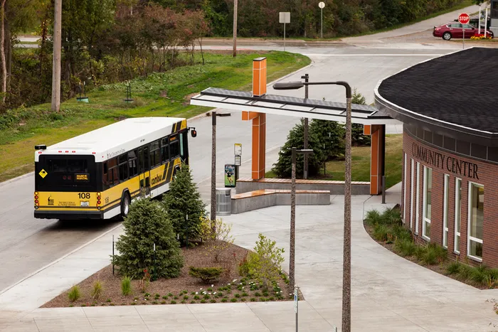 Cambus Stop | Pet Friendly Apartments In Iowa City | Aspire at West Campus
