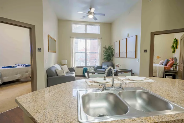 Kitchen and Living Room