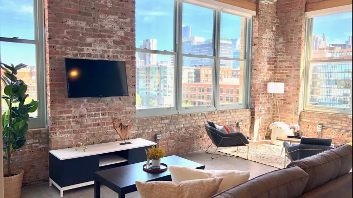 living room with decor