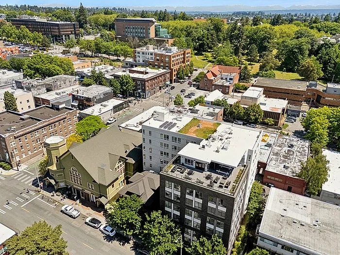 Aerial building view