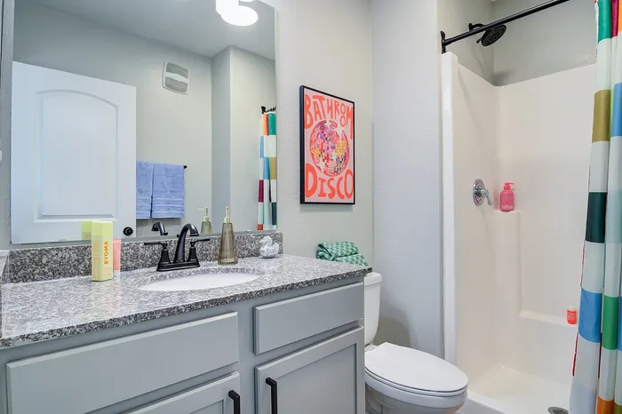 Plenty of storage in bathrooms