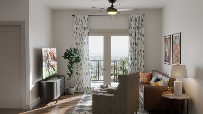 living room with decor