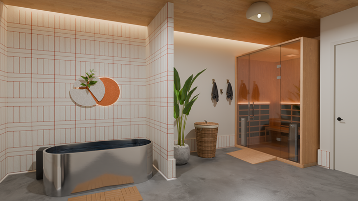 wellness with ice bath and sauna